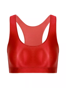 Soutiens-gorge de sport réversibles pour femmes grandes tailles, en soie glacée, sans manches, dos nageur, coupe courte, XS-XXL, écologiques, respirants, motif à carreaux - Product Image 4