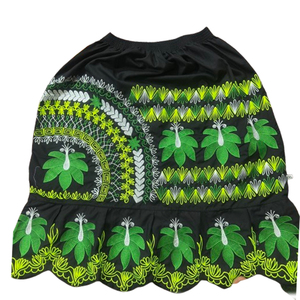 กระโปรงยาวสไตล์ฮาวายสำหรับผู้หญิงกระโปรงโสร่งผ้าโพลีเอสเตอร์เย็บปักเย็บติดผ้ายืดหยุ่นพิมพ์ลาย - Product Image 1