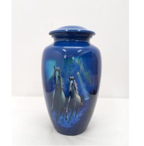 Manualidades Diseño único Urnas de metal Suministros funerarios Venta al por mayor Urna de aluminio Cremación hecha en la India con calidad de exportación - Product Image 4