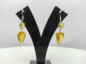 Pendientes de Cristal de Citrino Plateados de Moda, Estilo Bohemio para Mujer, Venta Directa de Fábrica, Baratos al por Mayor - Product Image 2