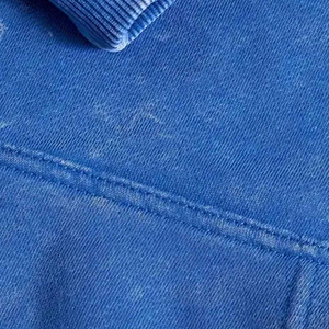 Sweat à capuche personnalisé pour homme à manches longues, effet délavé, hiver, avec imprimé, tissu polyester/coton, écologique - Product Image 5