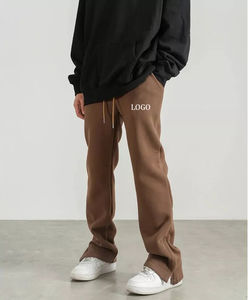 Pantalones Deportivos de Hombre, Estilo Jogger, Acampanados, 100% Algodón, Holgados, de Alta Calidad, con Cintura Elástica, para Hombre - Product Image 6