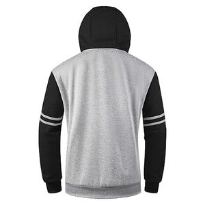 เสื้อมีฮู้ดผ้าฟลีซแบบรูดซิปสำหรับผู้ชายเสื้อฮู้ดแบบรูดซิปเต็มตัวแฟชั่นพอดีกับกระเป๋าและสายรัด - Product Image 2