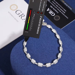Nuevo 925 pulseras de dijes de plata esterlina GRA certificado Diamante brillante Moissanite regalo de joyería de cumpleaños para hombres y mujeres - Product Image 5