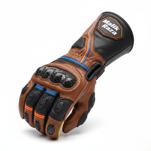 ถุงมือสำหรับขับขี่รถจักรยานยนต์รุ่น CE Level 2ดีไซน์ตามสั่งแบบเต็มรูปแบบเจาะรูหนังแพะตัวอย่างรวดเร็วส่งออกทั่วโลก - Product Image 3