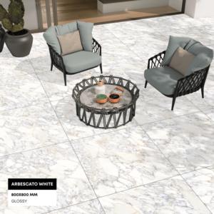 บ้านเงางามที่สวยงามโดยใช้กระเบื้องปูพื้นพอร์ซเลนขนาด800X800มม. สำหรับโรงแรมระดับเจ็ดดาว - Product Image 1