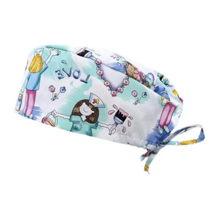 Capuchons de gommage chirurgicaux en coton réglables Heritage Pattern Design pour les professionnels de la santé pour les médecins et les infirmières - Product Image 5