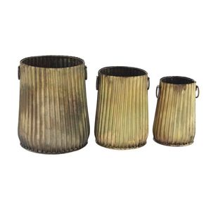 Decorative Metal <b>Planter</b> <b>Gold</b> Finish Expertly Made Moradabad Reflect Premium Craftsmanship Understated Elegance for Garden Use - Product Image 6