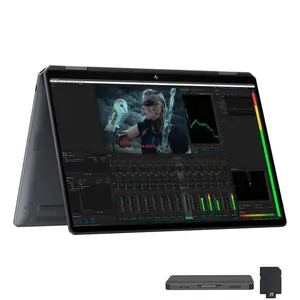 โน้ตบุ๊ก New OmniiBooks 14 Touch 2-in-1 รุ่น Ultra 7 256V, แรม 16GB, SSD 2TB+ชุด Dock 1TB, คีย์บอร์ดเรืองแสง, ระบบสแกนลายนิ้วมือ, Windows 11 สีเทา - Product Image 1