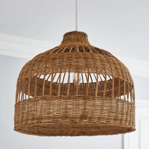 Stylish rattan lampshade pendant <b>light</b> handmade ceiling fixture ideal for <b>natural</b> rustic or coastal interior lighting use - Product Image 6