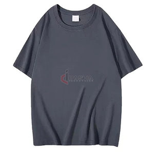 2025 camisetas de gran tamaño de alta calidad con logotipo personalizado, cuello redondo, camiseta informal suelta de algodón, proveedor directo de fábrica - Product Image 1