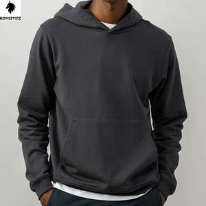 เสื้อฮู้ดแบบสวมหัวของผู้ชายเสื้อสเวตเชิ้ตสีพื้นผ้าฝ้ายโพลีเอสเตอร์ผ้า100% น้ำหนักเบาออกแบบได้ตามต้องการ - Product Image 3