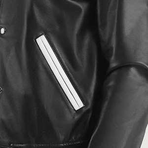 Blouson universitaire avec logo personnalisé pour hommes Blouson bombardier chaud Letterman College Baseball pour hommes avec fermeture à poches boutonnées - Product Image 4