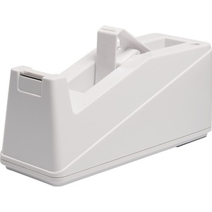BURMANN 25 mm <b>Tape</b> Dispenser <b>White</b> Plastic Tabletop Dispenser - Product Image 1