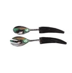 Outils de cuisine Ensemble de salade Ensemble d'ustensiles d'écumoire en maille élégante réutilisable en bois marron avec poignée de trou de suspension - Product Image 6