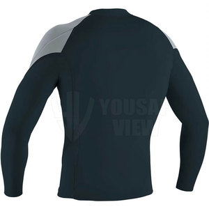 Último diseño Hombres Rash Guards Color teñido liso Sublimado BJJ Rash Guards para la venta Hombres Rashguard de manga larga - Product Image 2