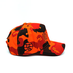 Décoration en métal 5 panneaux Chapeau tendance personnalisé pour femmes Casquette avec logo en métal personnalisé Casquette de baseball Hip-hop Boy Camouflage de haute qualité - Product Image 5