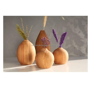 Jarrón de madera Decoración moderna para el hogar Texturas vintage únicas de fábrica de Vietnam Venta al por mayor Decoración de hotel Florero - Product Image 5