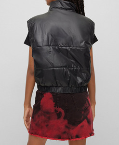 Chaqueta acolchada sin mangas para mujer, ligera, cálida, transpirable, impermeable, ecológica, de invierno, a la moda, con bordado. - Product Image 3