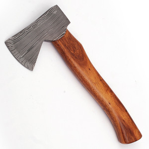 Hacha vikinga hecha a mano personalizada, cabeza de Damasco de acero al carbono, Funda de cuero, venta al por mayor, hacha vikinga industrial DIY, mango de madera - Product Image 1