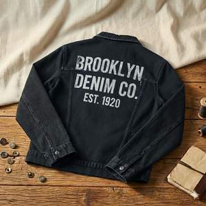 Chaquetas Vaqueras Personalizadas para Mujer, Nuevas y Más Vendidas, con Bordado Floral Completo, Transpirables, con Patrón Sólido para la Temporada de Otoño - Product Image 3