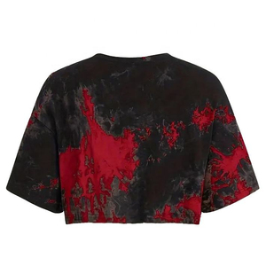 เสื้อครอปท็อปพิมพ์ลายมืออาชีพคุณภาพสูงสำหรับผู้หญิง ผ้าฝ้ายระบายอากาศ เสื้อครอปท็อปผู้หญิง - Product Image 2