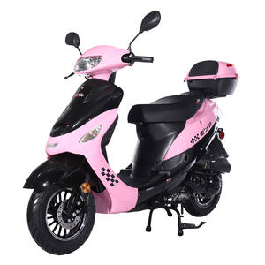 노란색 50cc 슈퍼 50 자동 가스 오토바이 스쿠터 빅 바디 12 인치 알루미늄 휠 500W 모터 파워 30AH 이동식 배터리 150kg - Product Image 4