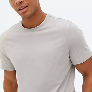 Venta al por mayor verano blanco cuello redondo Fitness estampado camisetas para hombres 100% algodón logotipo personalizado ajuste suelto - Product Image 2