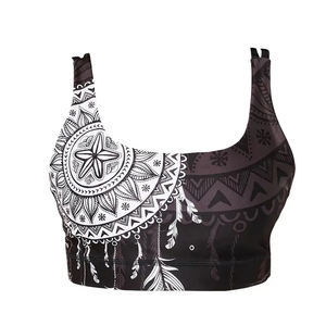 บราออกกำลังกายพิมพ์ลายซับลิเมชันสำหรับผู้หญิงบราเล่นกีฬาสีพื้นระบายอากาศได้ดี - Product Image 5
