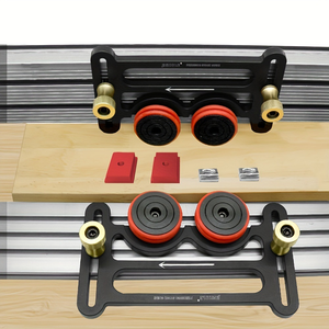 Guías de rodillos para carpintería, bloque deslizante para riel de sierra <span class=keywords><strong>ingletadora</strong></span>, plumero universal doble, alimentador de material con doble rodamiento de rueda - Product Image 1