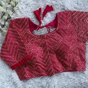 Blusa de diseño de lujo pakistaní indio Blusa de manga larga de seda de Milán para mujer Ropa de diseñador Ropa de fiesta Ropa étnica exclusiva - Product Image 3