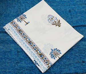 Drap de lit indien brodé à la main lot de 5 décor à la maison pur coton Double drap de lit qualité 300tc écologique prix de gros - Product Image 3