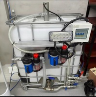 Serbatoio IBC da 1000L, Stazione di Miscelazione Agricola, Pompa a Diaframma 12V DC, Serbatoio Miscelatore per Pesticidi, per Spruzzatori Agricoli