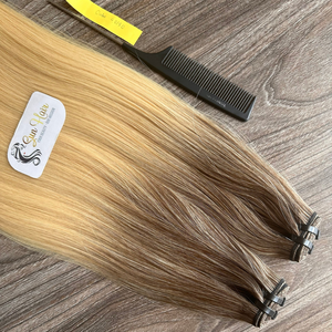 Extensions de cheveux humains vietnamiens Sun Hair Company, mèches ombrées blondes, cuticules alignées, cheveux humains pour tissage, perruques - Product Image 2