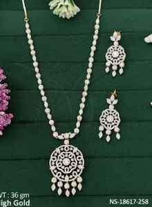 สร้อยคอเพชรสวิสสีทองสำหรับงานปาร์ตี้เครื่องประดับคุณภาพสูงสำหรับผู้หญิงทำมือระดับพรีเมียม - Product Image 5