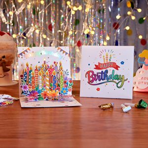 Bougie musicale <span class=keywords><strong>d</strong></span>'<span class=keywords><strong>anniversaire</strong></span> soufflable, carte musicale 3D pop-up avec lumière LED et musique <span class=keywords><strong>d</strong></span>'<span class=keywords><strong>anniversaire</strong></span> - Product Image 1
