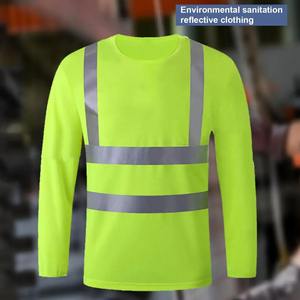 Camiseta reflectante verde y Naranja fluorescente Ropa de trabajo de seguridad de alta visibilidad para el trabajo al aire libre Camiseta DE TRABAJO - Product Image 3