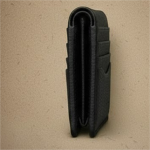 Portefeuille court antivol personnalisé de luxe avec fermeture éclair et fermoir, design lettres et caractères, en cuir véritable pour homme - Product Image 6