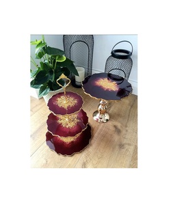 Resin <b>Cake</b> Stand Customized 3 Tiers <b>Cake</b> Dessert Round Coaster Stand Epoxy Resin <b>Silicone</b> Tray <b>Molds</b> for Selling - Product Image 1