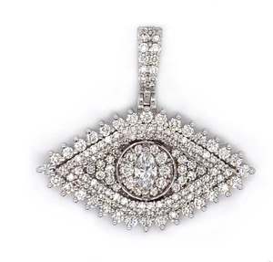 Collier pendentif à breloque oeil de diamant Moissanite glacé Hip Hop Marquise collier et bijoux oeil de diamant - Product Image 2