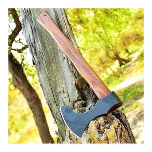 Wholesale Customized Bulk Orders OEM ODM Service Handmade High Carbon Steel <b>axe</b> <b>Wooden</b> Handle and Leather Sheath Trending <b>axe</b> - Product Image 4