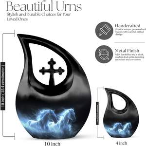 Urne en métal pour cendres de cheval Urnes de crémation pour cendres humaines Mini urnes Homme adulte Petit pour cendres humaines Taille personnalisée - Product Image 2