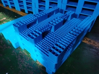 Palette en plastique Euro réversible robuste à double face, entrée 4 directions, 1200x1000mm, en PEHD, pour rayonnage et empilage en entrepôt industriel
