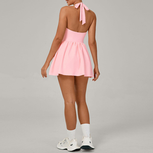 Vêtements de tennis de golf en nylon/spandex pour femmes à forte demande ensembles de sport de yoga shorts intégrés poches costumes d'entraînement robe de tennis de yoga de gymnastique - Product Image 2