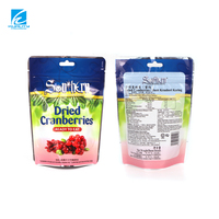 Emballage personnalisé pour fruits secs, sachet refermable avec fermeture éclair, feuille d'aluminium laminée, haute barrière contre l'humidité, qualité alimentaire