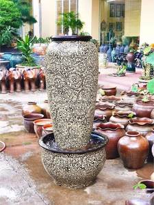 Festivales Cerámica Feng Shui Tarro de agua Decoración de revestimiento anticorrosión sostenible Botellas de agua multicolores - Product Image 5