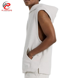 Sweat-shirts d'entraînement pour hommes en gros, logo personnalisé, streetwear, sweat-shirts sans manches, couleur unie, polaire, sweat-shirt sans manches pour hommes - Product Image 1