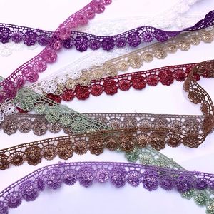 Luxe Haute Qualité long Tissu De Luxe nylon gpo suisse dentelle matériel Polyester Maille Lac charme mariée Broderie Dentelle corail Garniture - Product Image 4