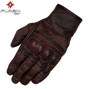 Gants de moto en cuir véritable noir pour homme, imperméables, protection UV, pour course automobile, hiver, moto, sports de plein air durables - Product Image 5