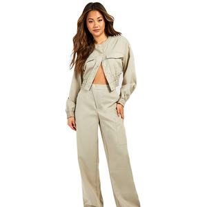 Fabricant sur mesure, vestes pour femmes de haute qualité, taille plus, coupe régulière, deux poches, vêtements décontractés, prix de gros - Product Image 2